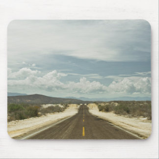 Long Straight Road Through Mexican Baja Landscape Mouse Mat