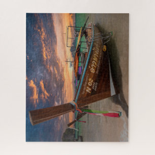 Long tail boat at sunset, Krabi, Thailand Jigsaw Puzzle