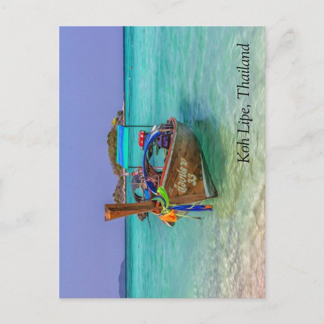 Long tail boat, Koh Lipe, Thailand Postcard (Front)