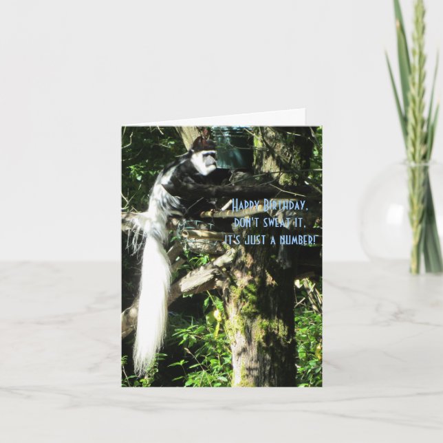 Long Tail Monkey in a Tree Card (Front)