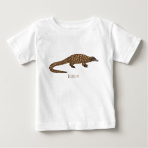 Long-tailed pangolin cartoon illustration  baby T-Shirt