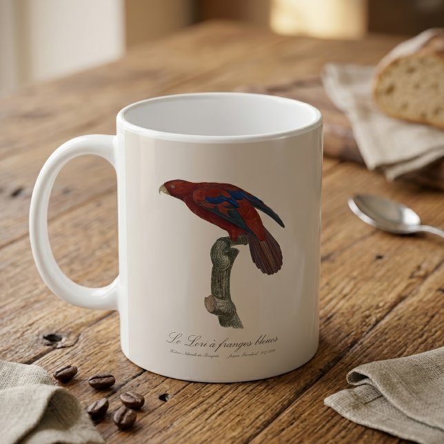 Long-Tailed Red Lory, Trichoglossus borneus Coffee Mug (Long-Tailed Red Lory, Trichoglossus borneus. Coffee Mug)