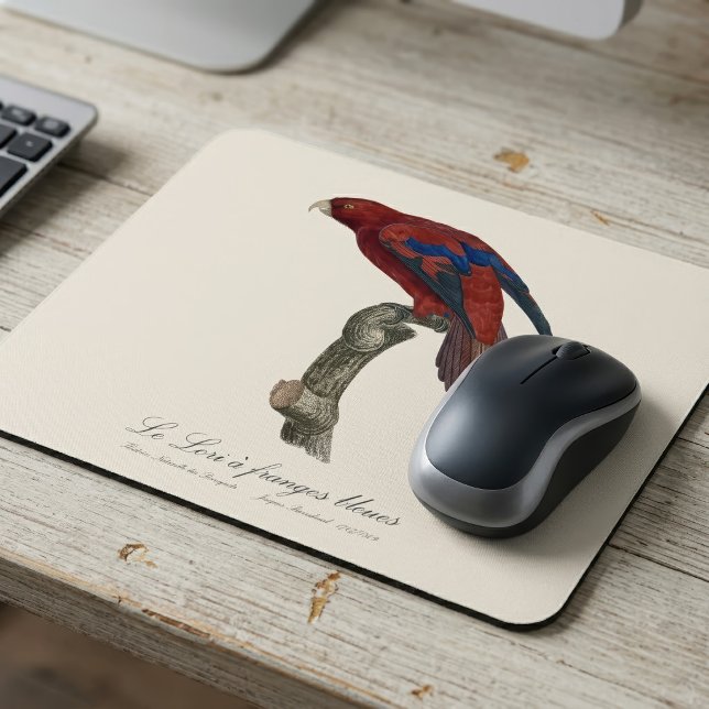 Long-Tailed Red Lory, Trichoglossus borneus Mouse Mat (Long-Tailed Red Lory, Trichoglossus borneus. Mouse Pad)