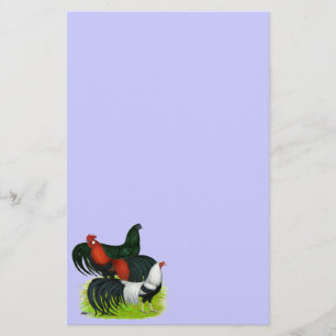 Long-tailed Rooster Trio Stationery