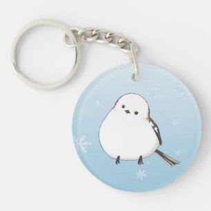 Long-tailed tit key holder ring