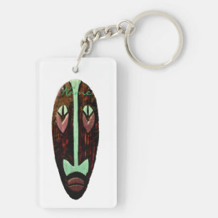 Long Tiki Mask Thunder_Cove Key Ring