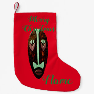 Long Tiki Mask Thunder_Cove Small Christmas Stocking
