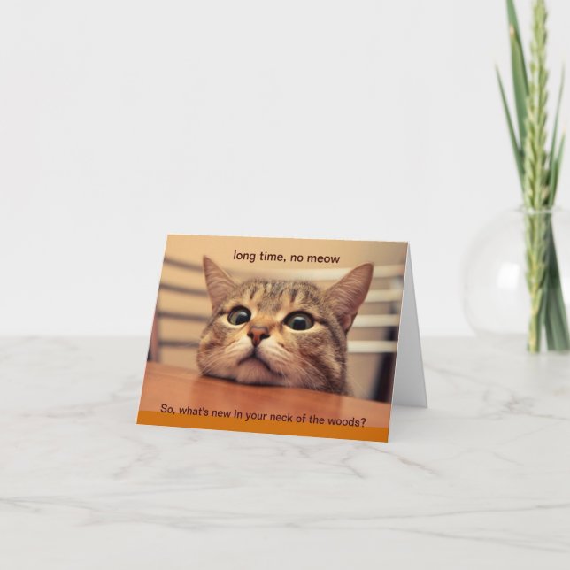 Long Time, No Meow Card (Front)