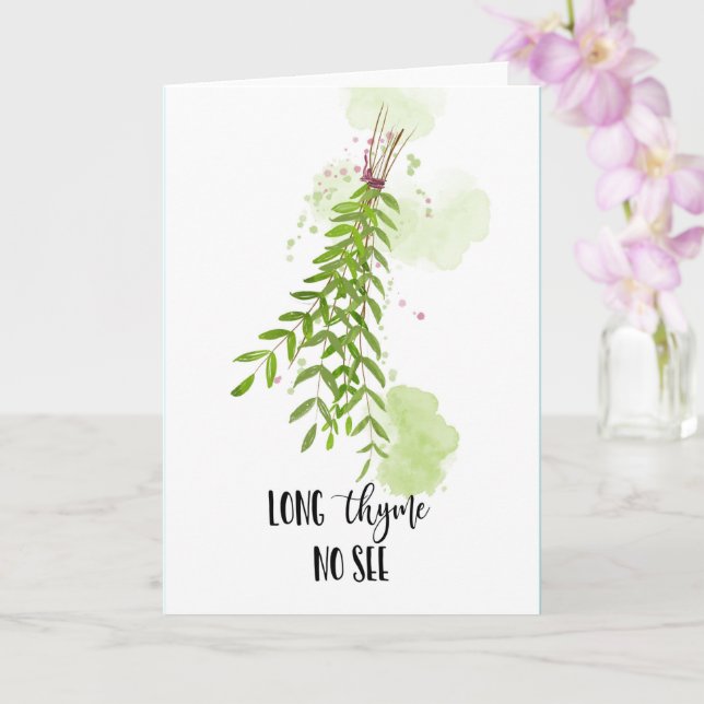 long time no see long distance miss you family card (Orchid)