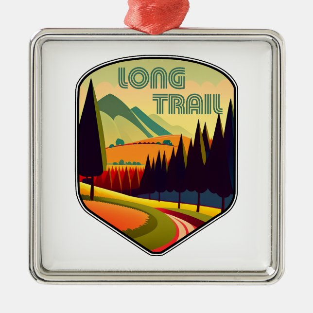 Long Trail Vermont Colours Metal Tree Decoration (Front)