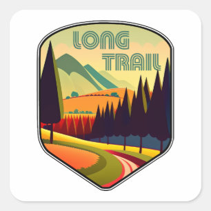 Long Trail Vermont Colours Square Sticker