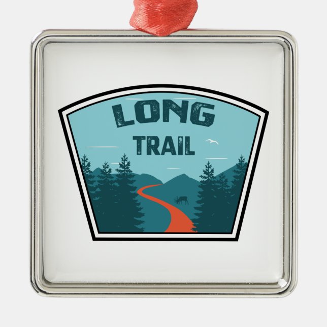 Long Trail Vermont Metal Tree Decoration (Front)