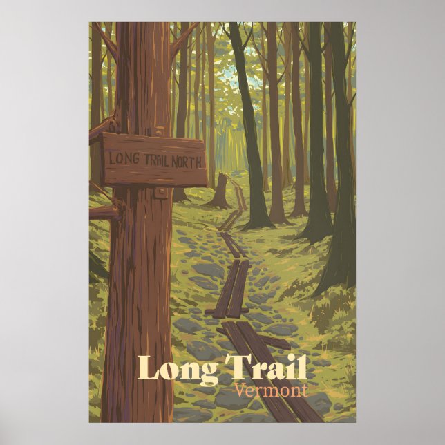 Long Trail Vermont Travel Poster (Front)