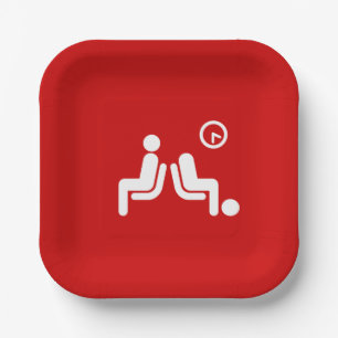 Long Wait Sign Paper Plate