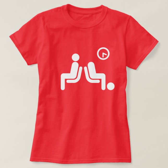 Long Wait Sign T-Shirt (Design Front)