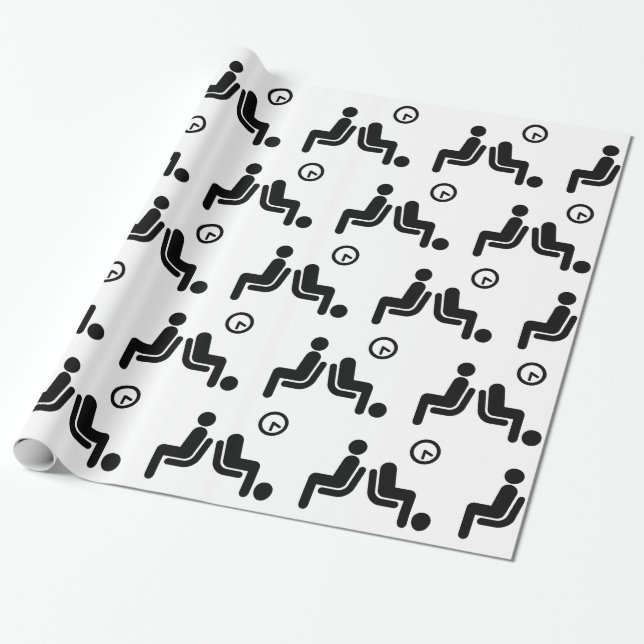 Long Wait Sign Wrapping Paper (Unrolled)