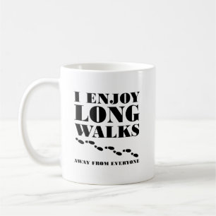 Long Walks Away From Everyone Funny Mug