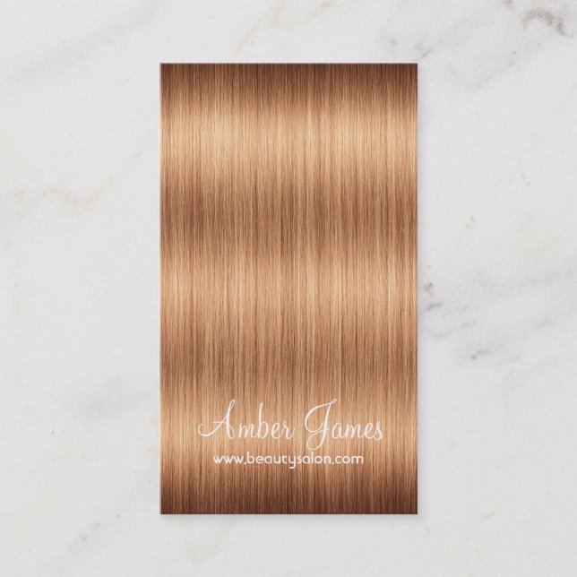Long Wavy Blonde Hair 3 Stylist Business Cards (Front)