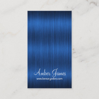Long Wavy Blue Hair 3 Stylist Salon Business Cards