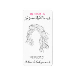 Long wavy hair  Hairstyling branding Label