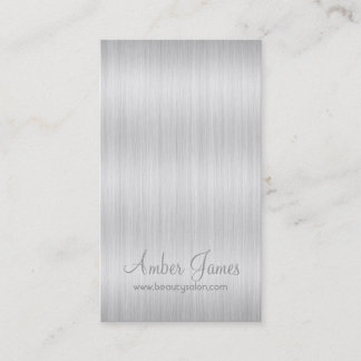 Long Wavy White Hair Colourist Business Card