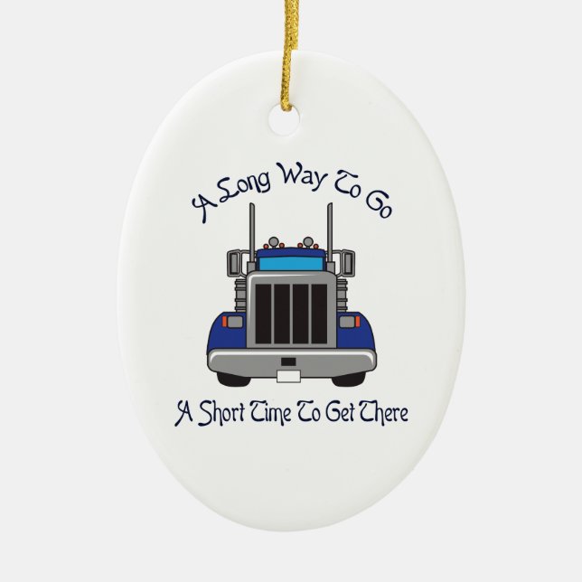 LONG WAY TO GO CERAMIC TREE DECORATION (Front)