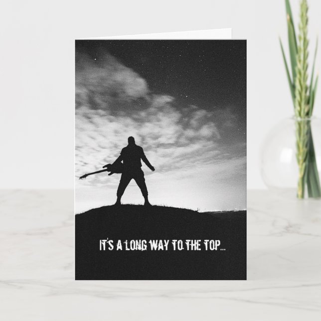 Long Way To The Top Rocker Birthday Card (Front)