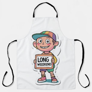 Long Weekend Meme Style Apron