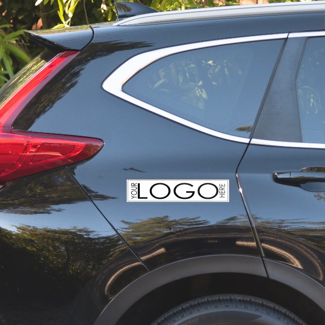 Long White Business Logo Company Modern Minimal  (Car Side)