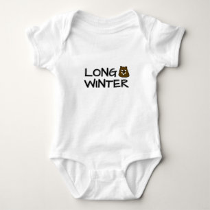 Long winter baby bodysuit