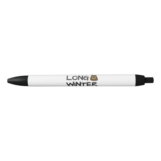 Long winter black ink pen (Front)