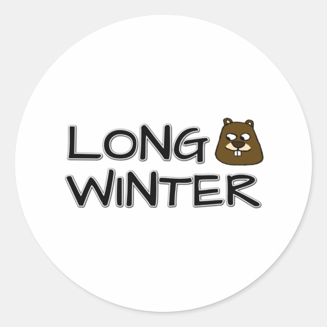 Long winter classic round sticker (Front)