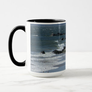 Long winter walks on the beach mug