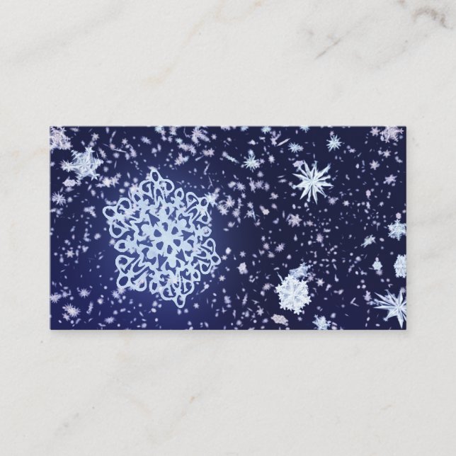 Long Winter's Night Bookmarks Business Card (Front)
