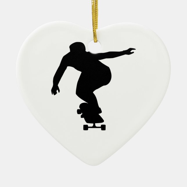Longboard Ceramic Tree Decoration (Front)