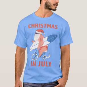 Longboard Santa Christmas in July T-Shirt