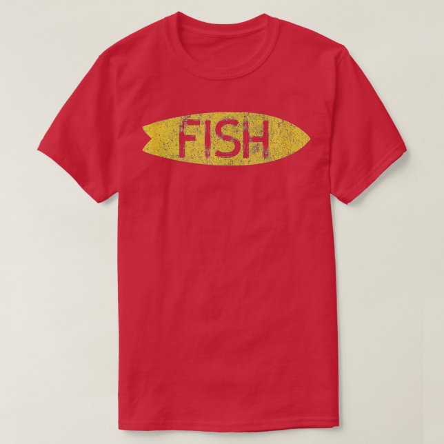 Longboard Surfboards Vintage Retro Fish Style  T-Shirt (Design Front)