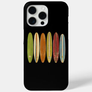 Longboard Surfboards Vintage Retro Style Surfing iPhone 15 Pro Max Case