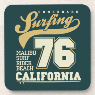 Longboard Surfing   California 76 Coaster