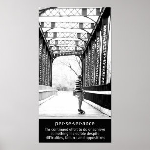 Longboarding Perseverance Poster