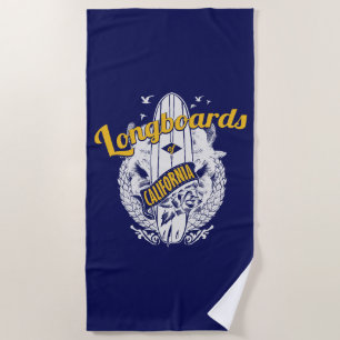 Longboards of California Beach Towel