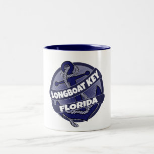Longboat Key Florida anchor swirl coffee mug