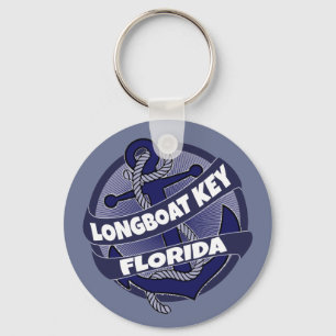 Longboat Key Florida anchor swirl keychain
