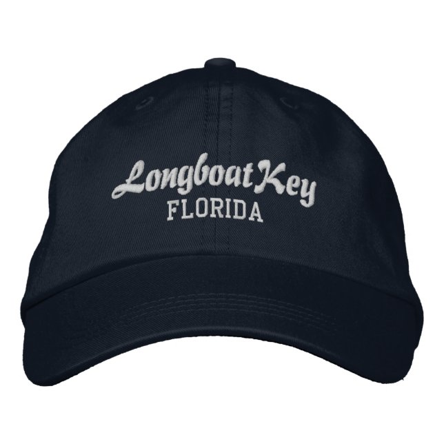 Longboat Key Florida Embroidered Baseball Hat (Front)