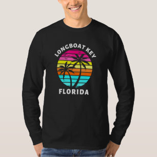 Longboat Key Florida Sunset Palm Trees Family Vaca T-Shirt