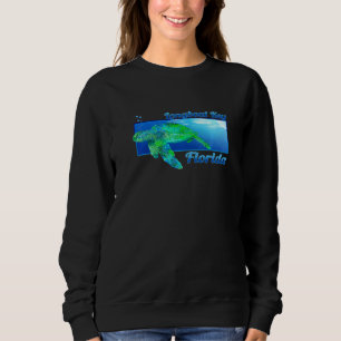 Longboat Key Florida Swimming Sea Turtle Sweatshirt