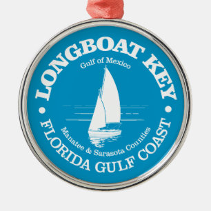 Longboat Key (sailboat) Metal Tree Decoration