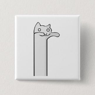 longcat cat minimalism animal 15 cm square badge