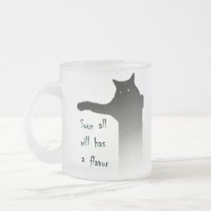 Longcat Tacgnol All has a Flavour Frosted Glass Coffee Mug