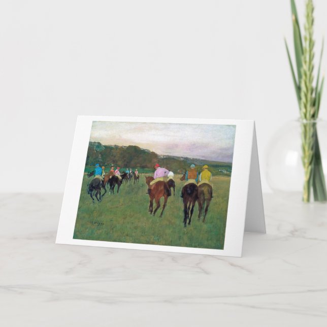 Longchamp Race Horse, Edgar Degas Card (Front)